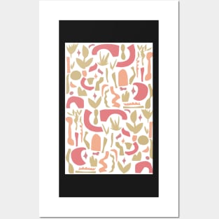 Vintage Aesthetic Minimalist Danish Pastel Abstract Design Posters and Art